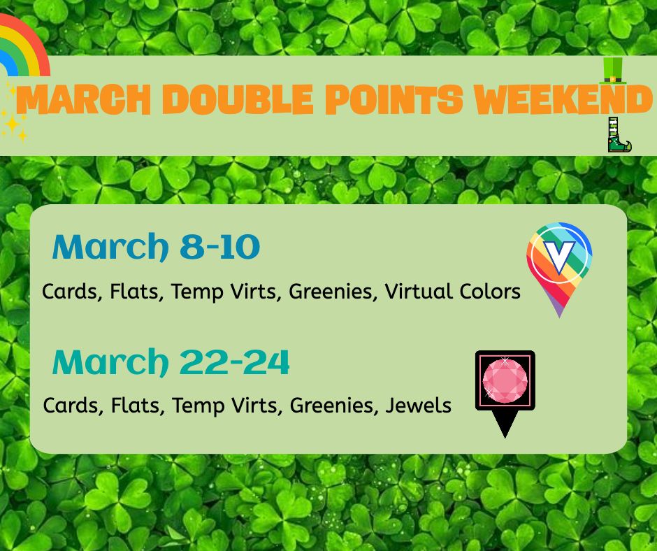 March Double Points Weekend Dates